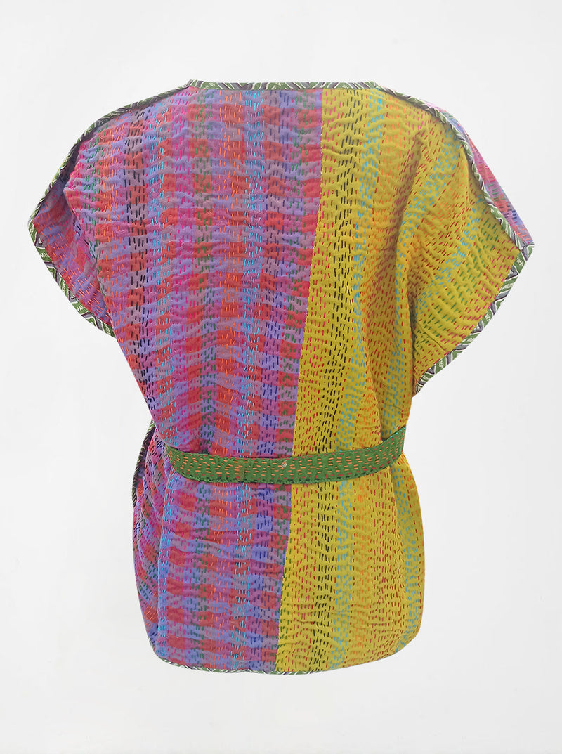 kantha vintage reversible vest laveena (banarasi)