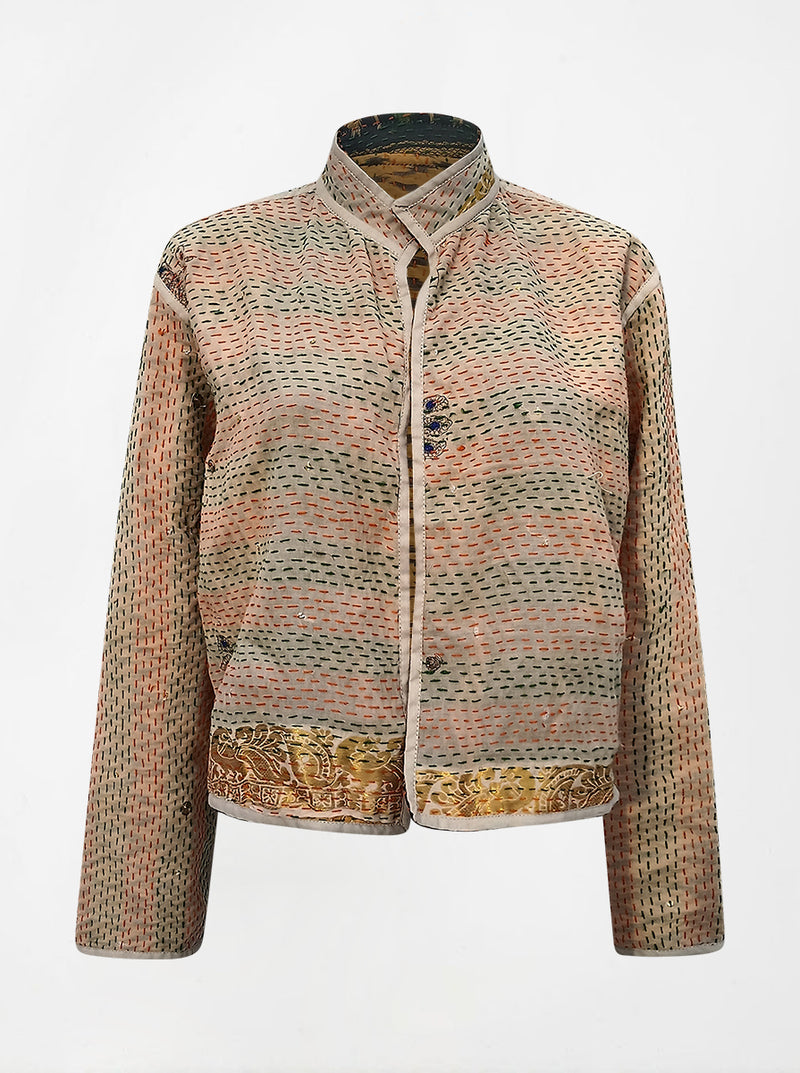 kantha vintage crop jacket meera (resha)