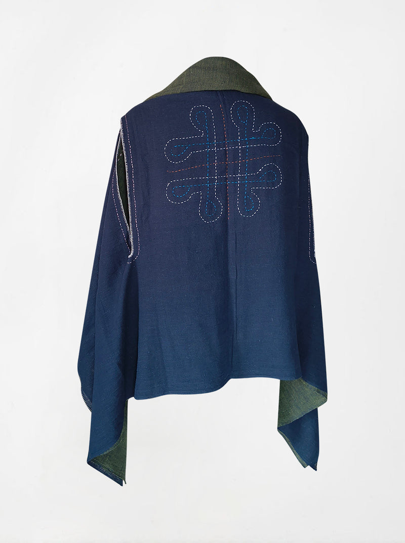 cape infinity duo kala organic cotton blue gold (double layer)