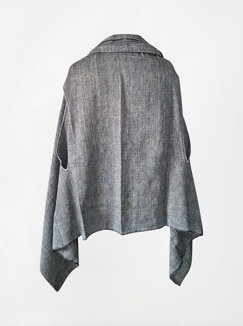 cape infinity duo kala organic cotton charcoal (single layer)