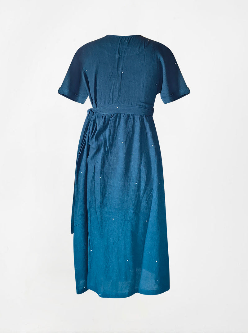 indigenous organic cotton wrap night blue