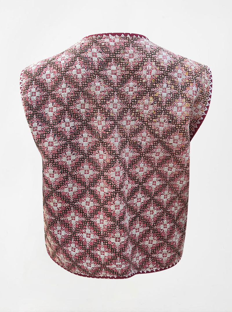 kantha vintage gillet kimaya (holi)