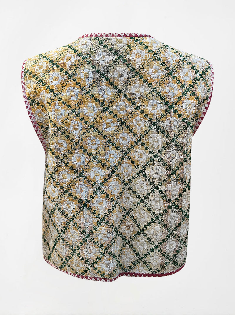 kantha vintage gillet kimaya (holi)