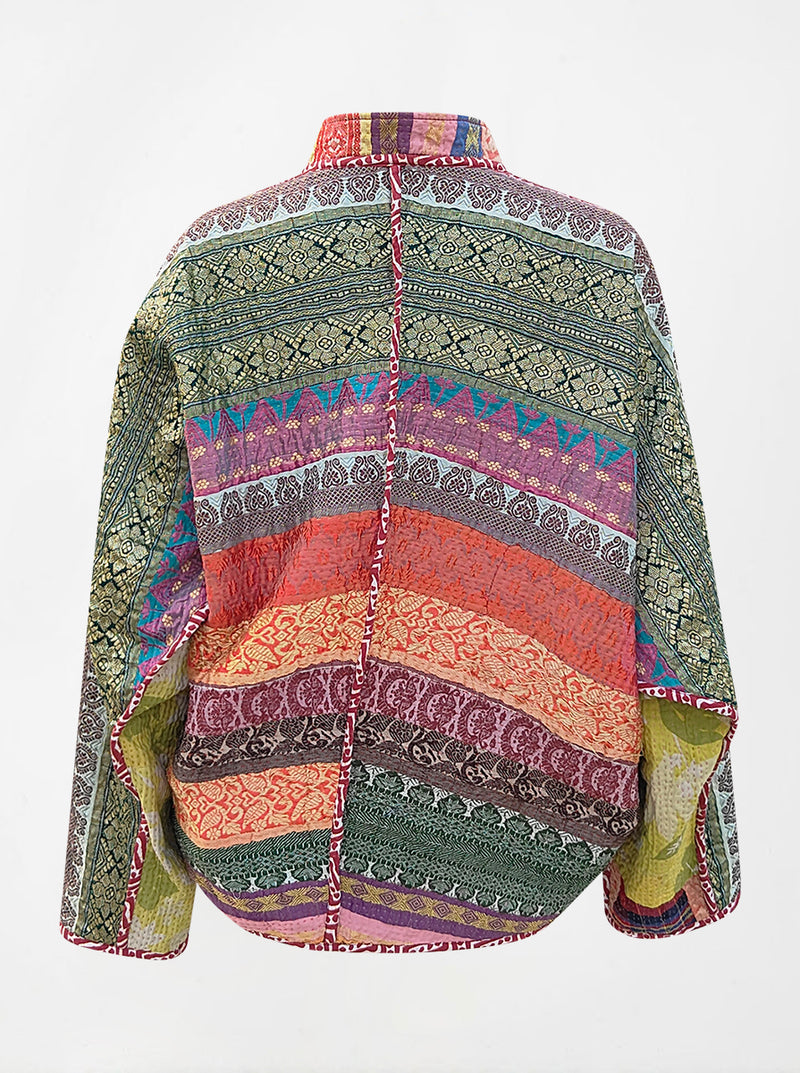 kantha vintage short jacket mala (holi)