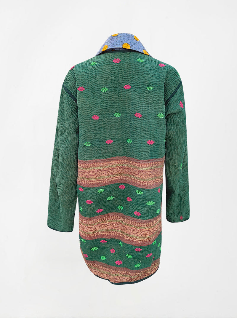 kantha vintage dress coat short sharvee (holi)