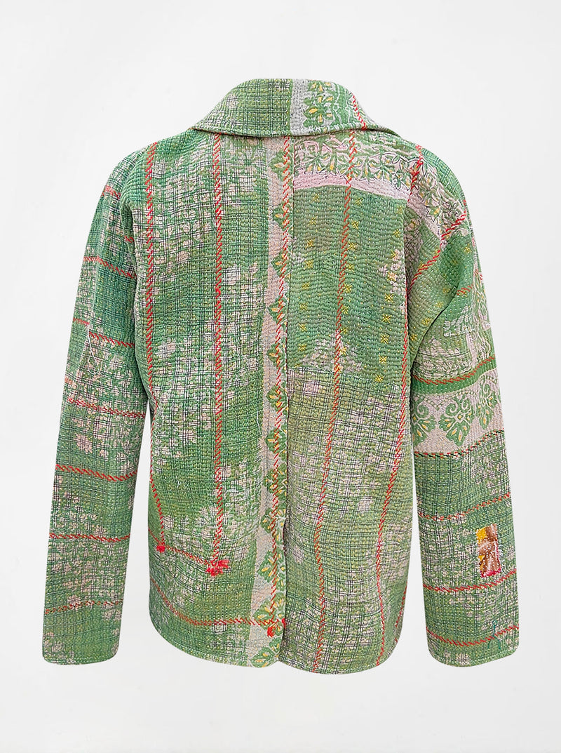 kantha reversible collar jacket kamya (holi)