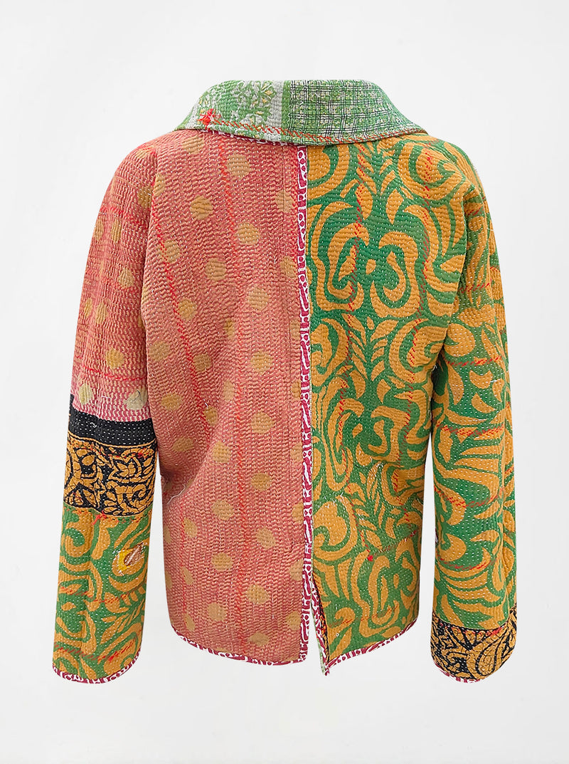 kantha reversible collar jacket kamya (holi)