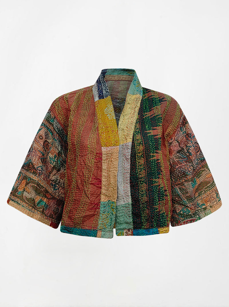 kantha vintage silk bolero hema (holi)