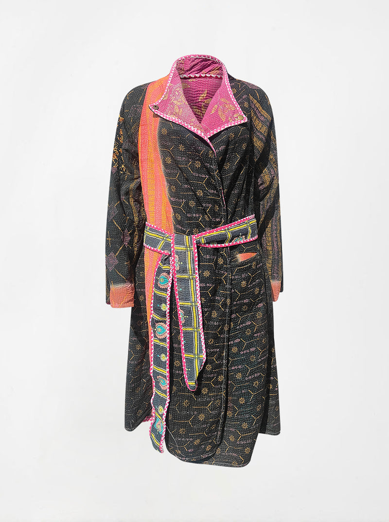 kantha vintage dress coat long laxmi (holi)
