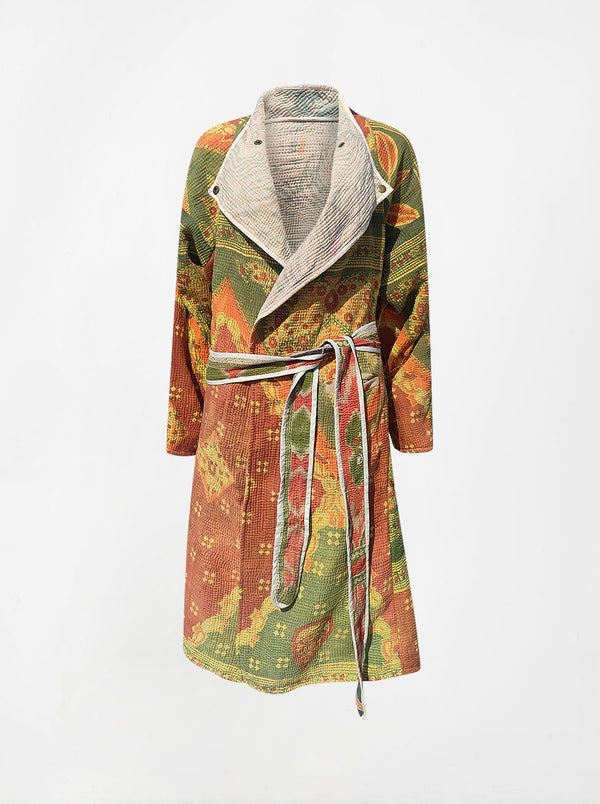 kantha vintage dress coat long devika (holi)