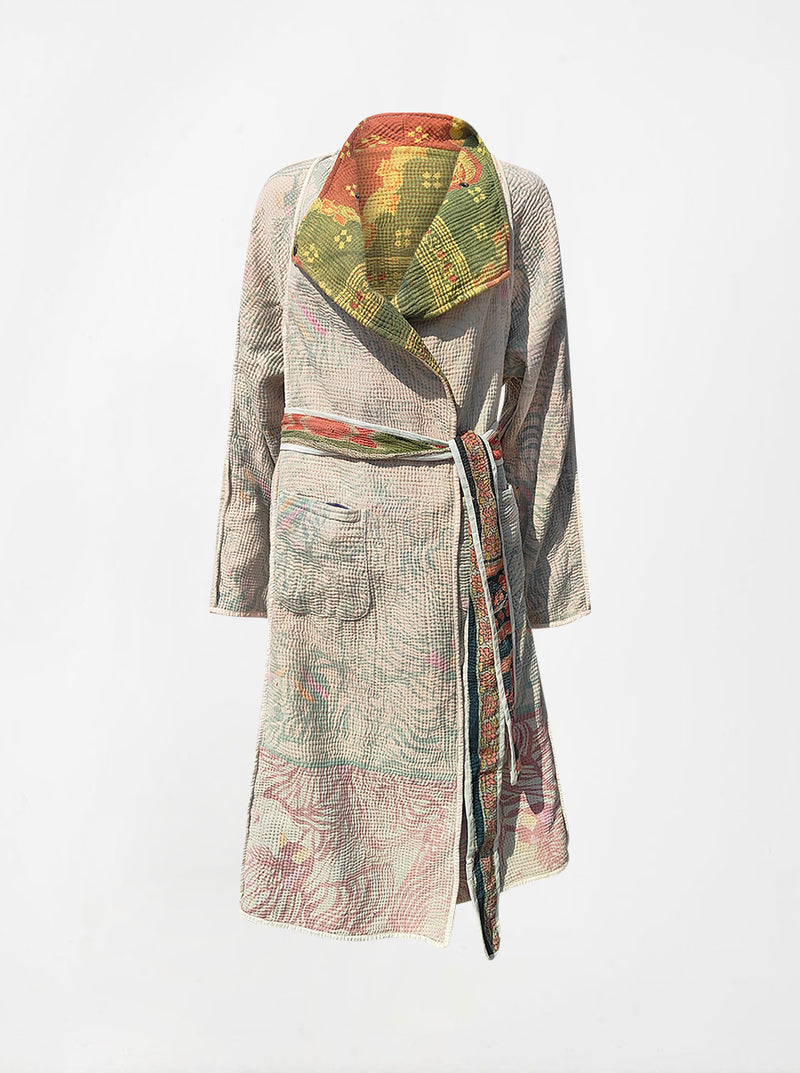 kantha vintage dress coat long devika (holi)