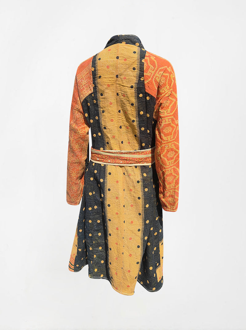 kantha vintage dress coat long mihika (holi)