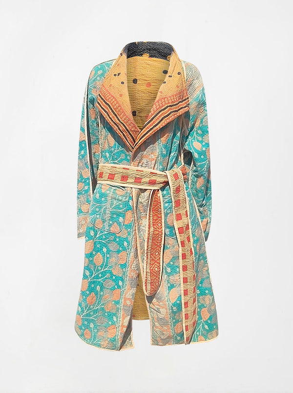 kantha vintage dress coat long mihika (holi)