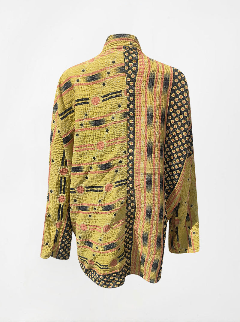 kantha vintage long jacket pritika (holi)