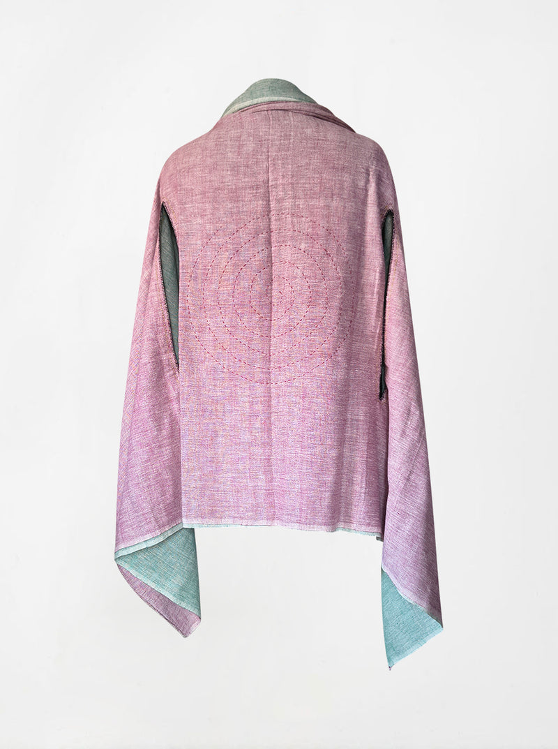 cape infinity duo kala organic cotton sea foam and baby pink (double layer)