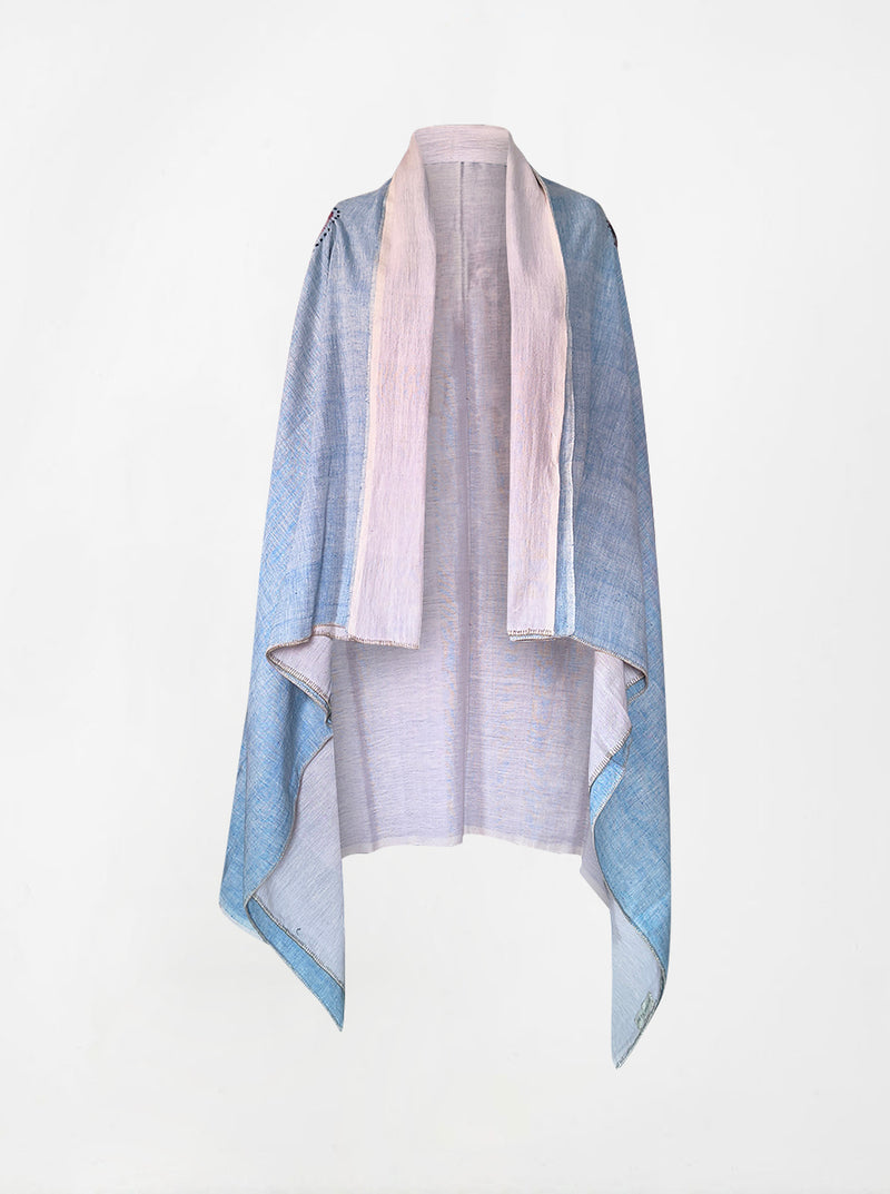 cape infinity duo kala organic cotton sky blue and mauve (double layer)