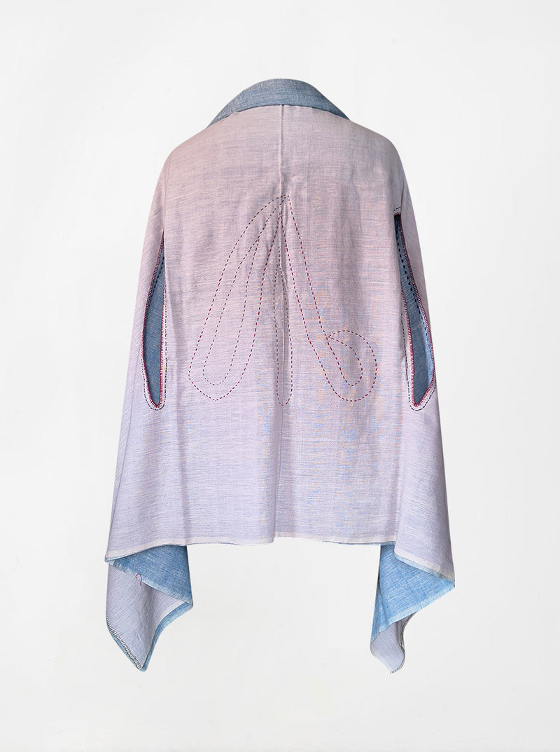 cape infinity duo kala organic cotton sky blue and mauve (double layer)