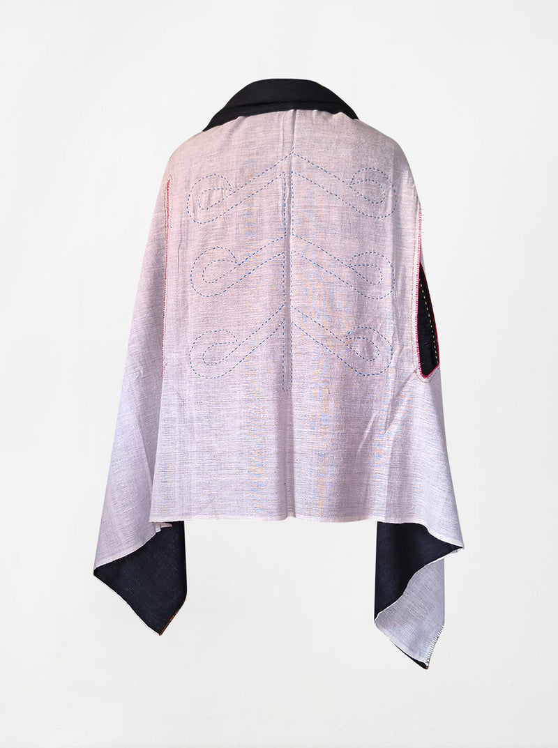 cape infinity duo kala organic cotton black and mauve (double layer)