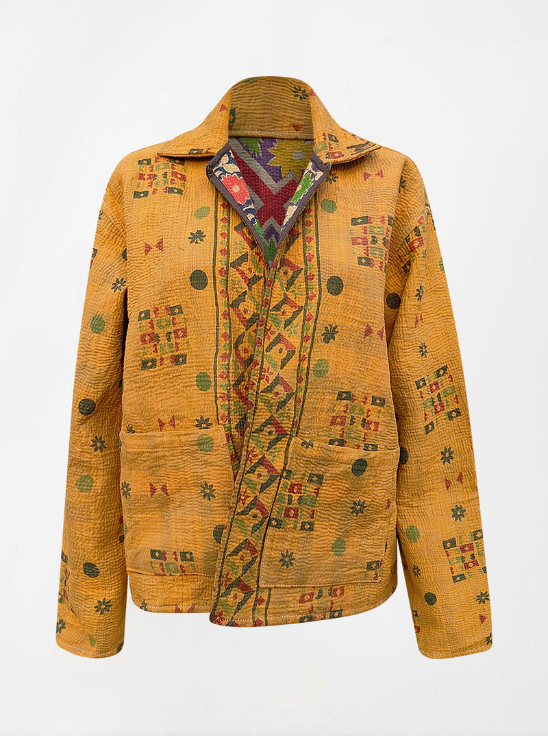 kantha reversible collar jacket ramika (butterfly)