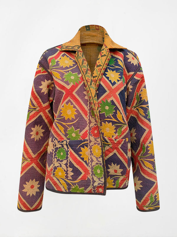 kantha reversible collar jacket ramika (butterfly)