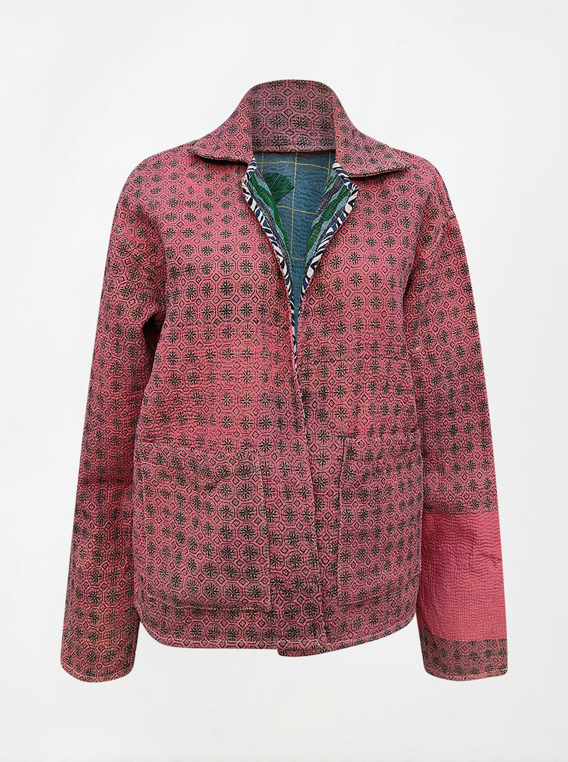 kantha reversible collar jacket shilpa (butterfly)