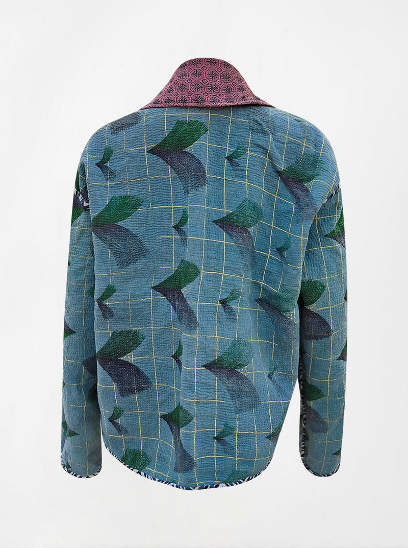 kantha reversible collar jacket shilpa (butterfly)