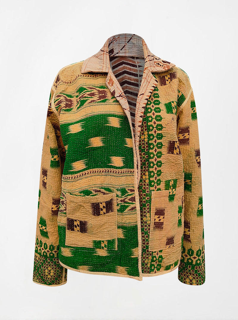 kantha reversible collar jacket shanaya (butterfly)