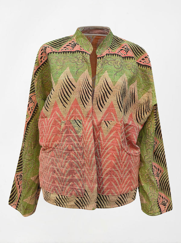 kantha vintage reversible collar vest heera (butterfly)