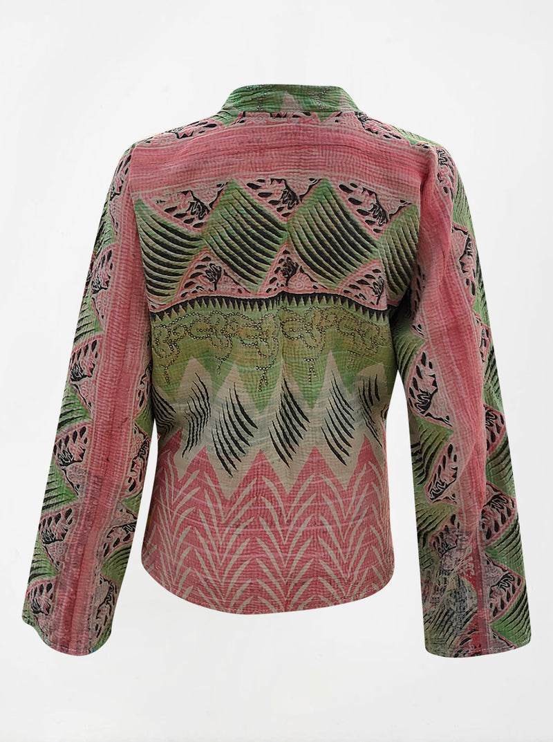kantha vintage reversible collar vest heera (butterfly)
