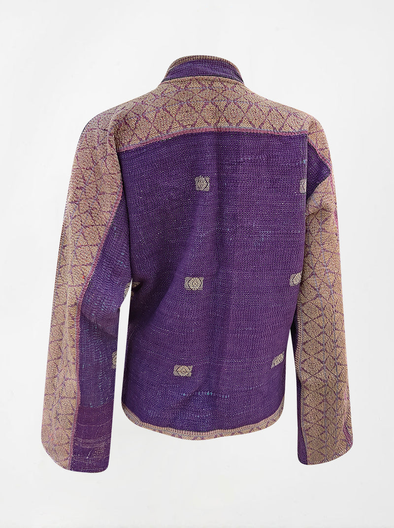 kantha vintage reversible collar vest samaira (butterfly)