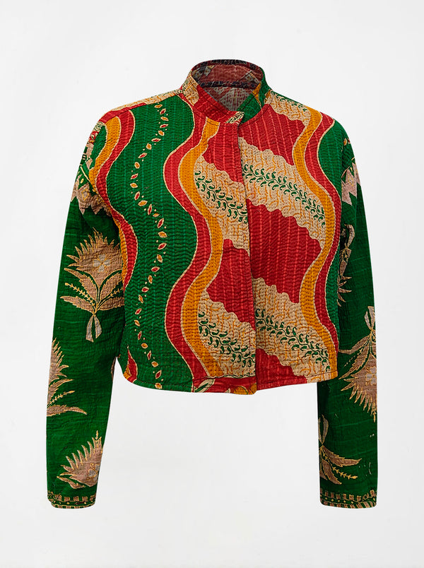 kantha vintage crop jacket pooja (butterfly)