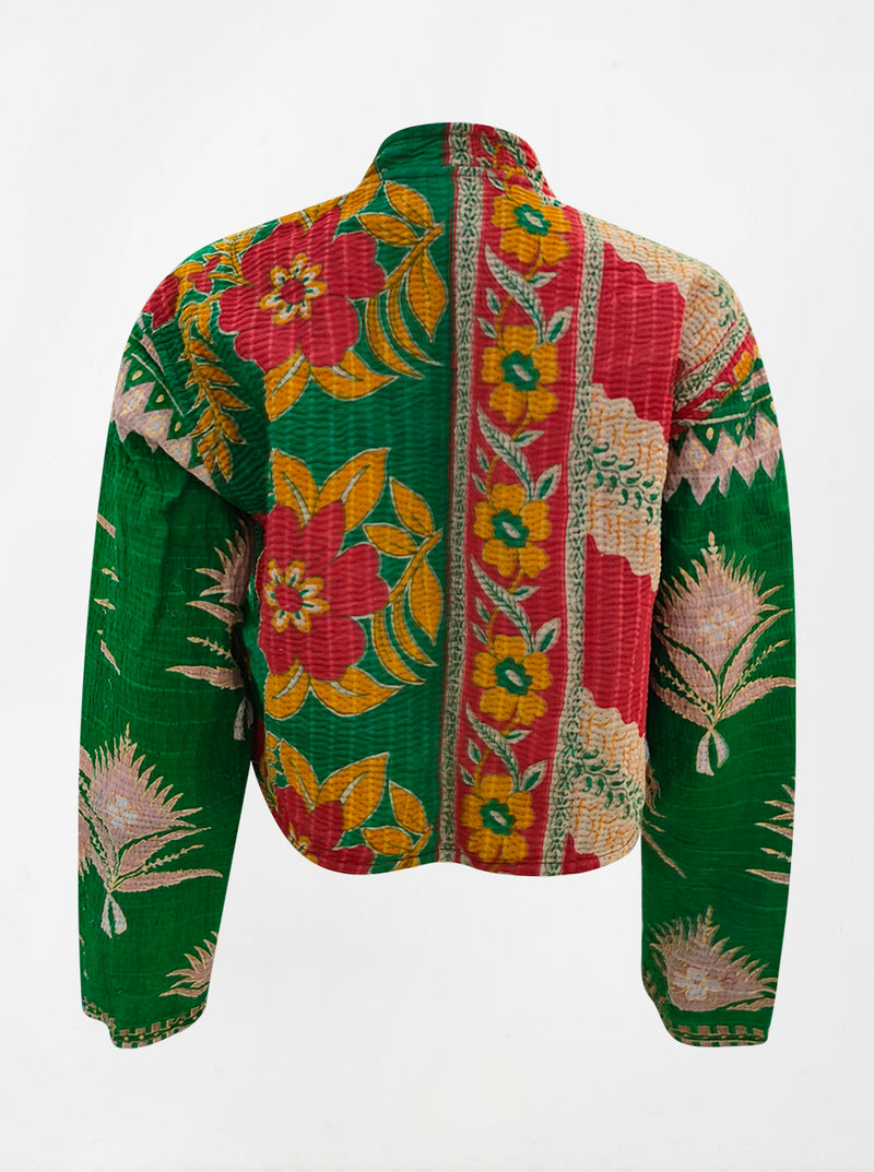 kantha vintage crop jacket pooja (butterfly)
