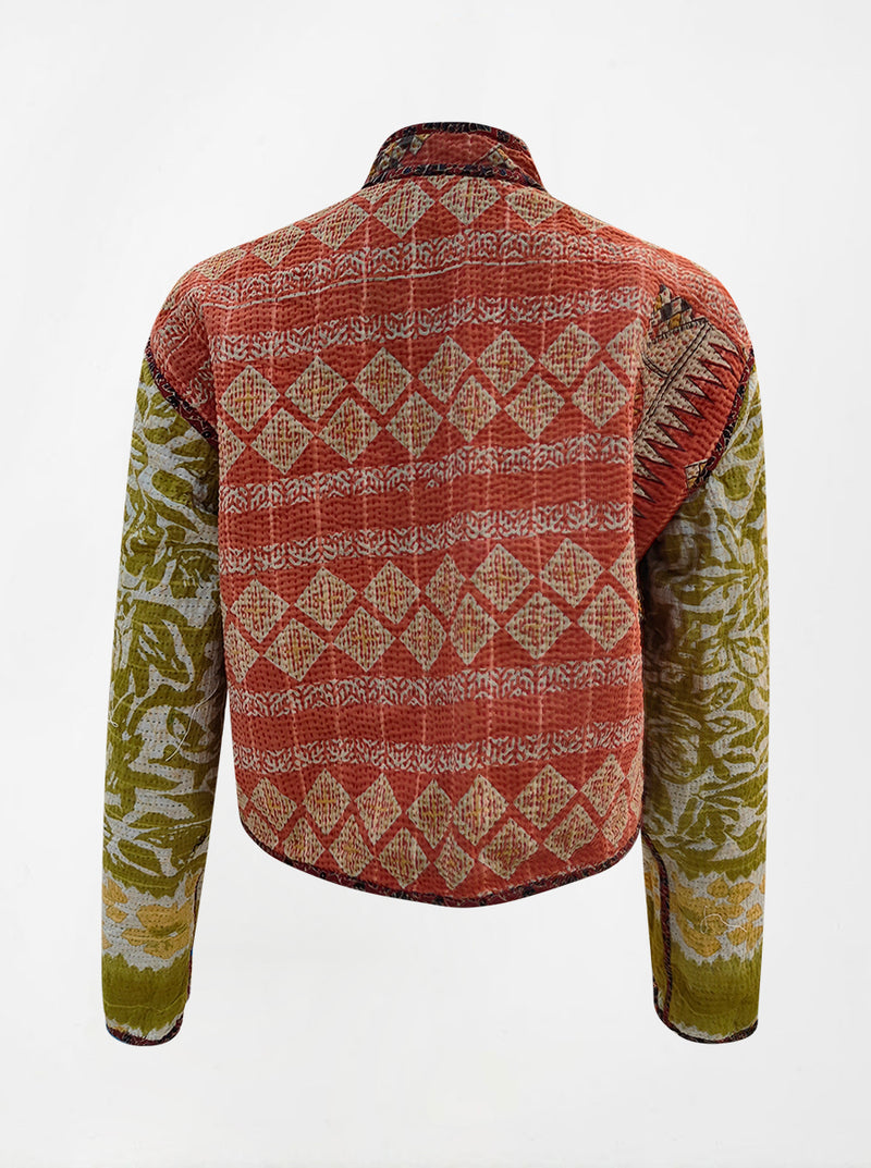 kantha vintage crop jacket pooja (butterfly)