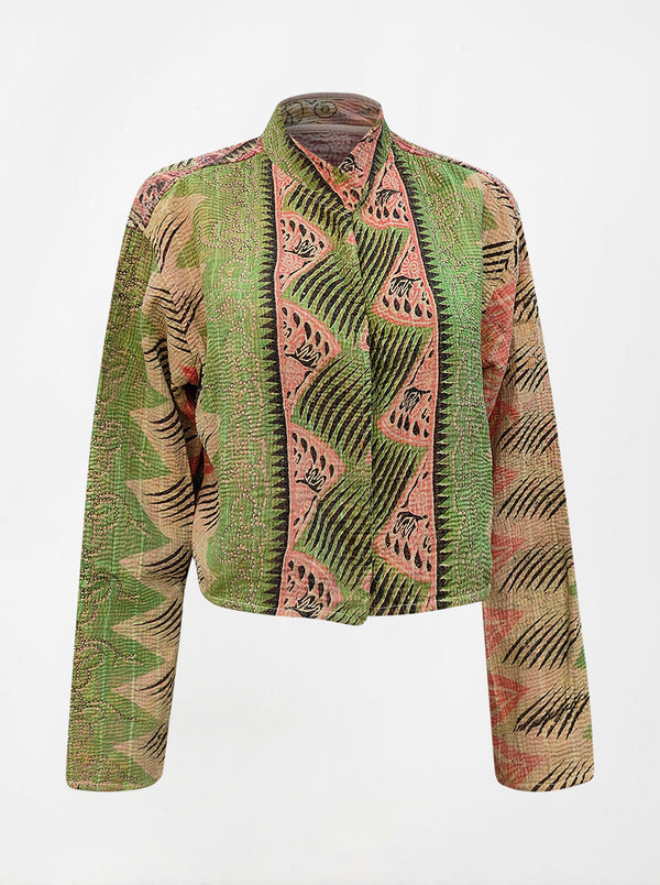kantha vintage crop jacket laveena  (butterfly)