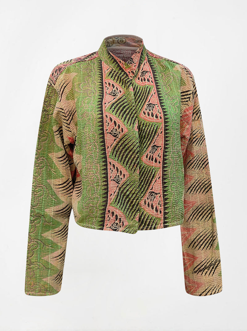 kantha vintage crop jacket laveena  (butterfly)