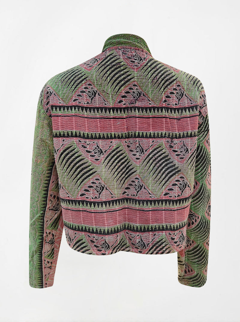 kantha vintage crop jacket laveena  (butterfly)