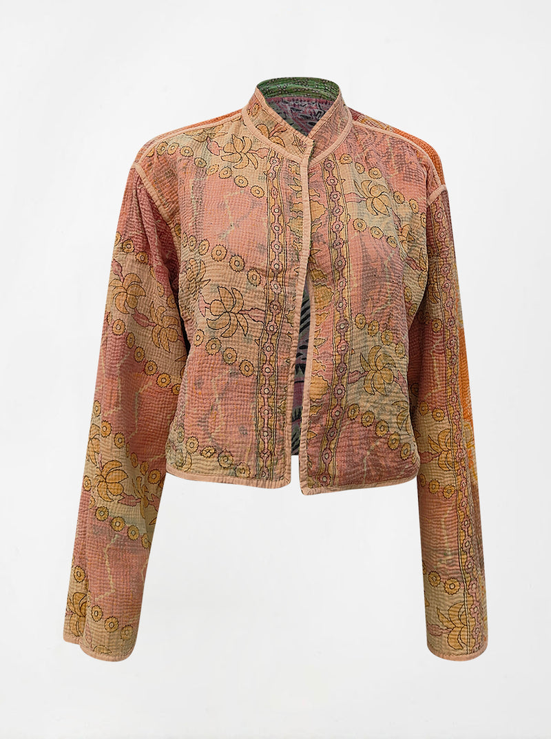 kantha vintage crop jacket laveena  (butterfly)