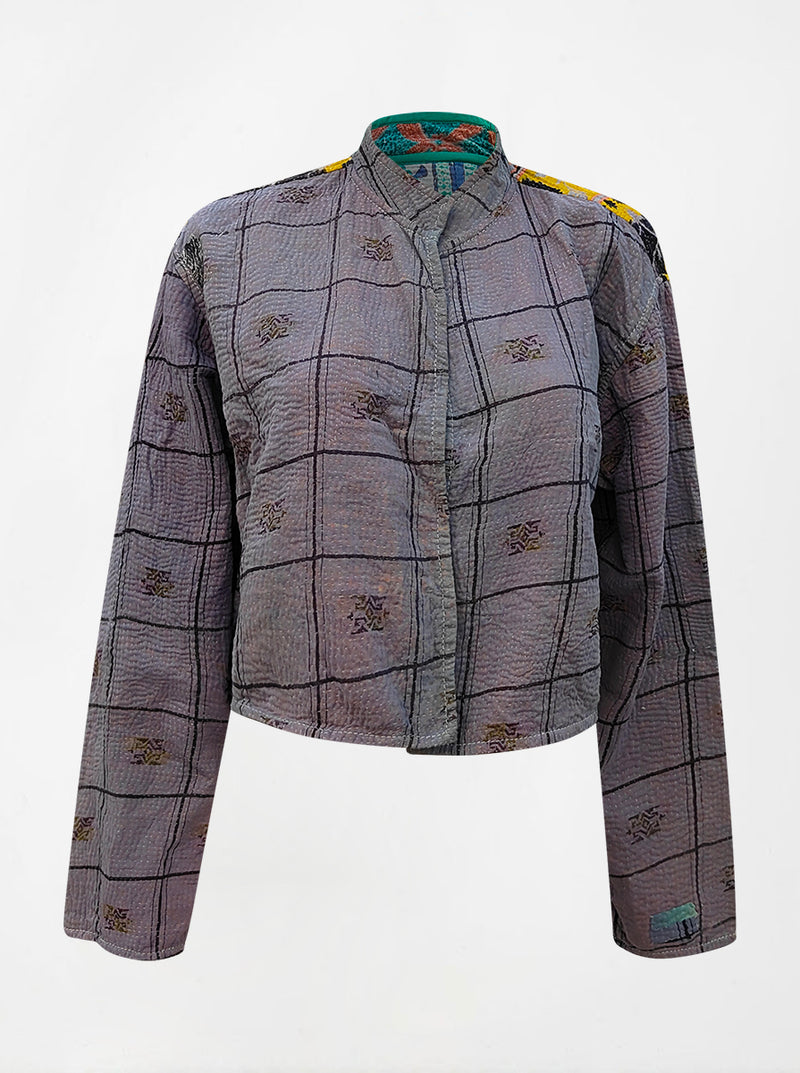 kantha vintage crop jacket veera (butterfly)