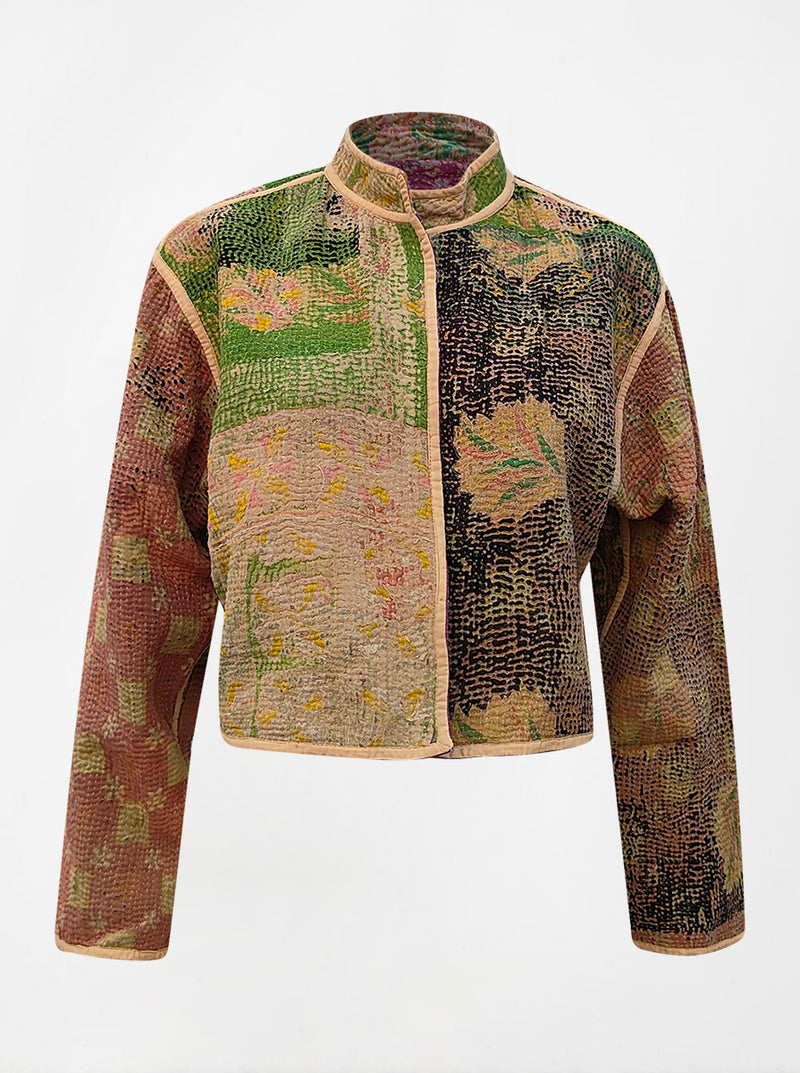 kantha vintage crop jacket suna (butterfly)
