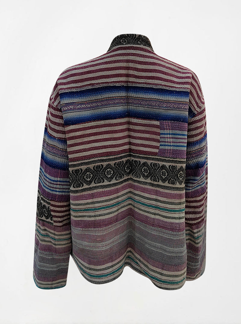 kantha vintage reversible collar vest shanu (butterfly)
