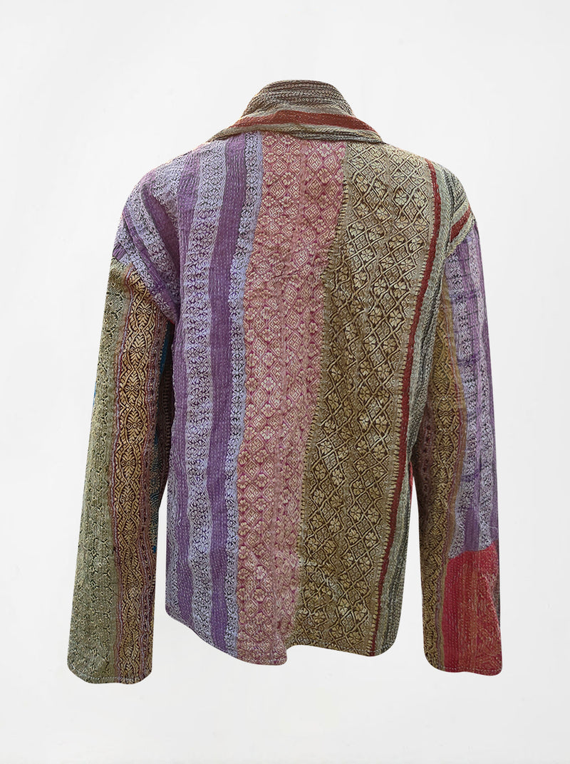 kantha reversible collar jacket chamkeela (zari)