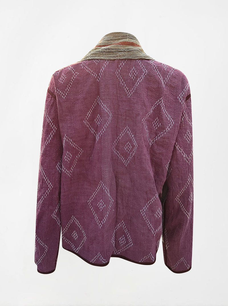 kantha reversible collar jacket chamkeela (zari)
