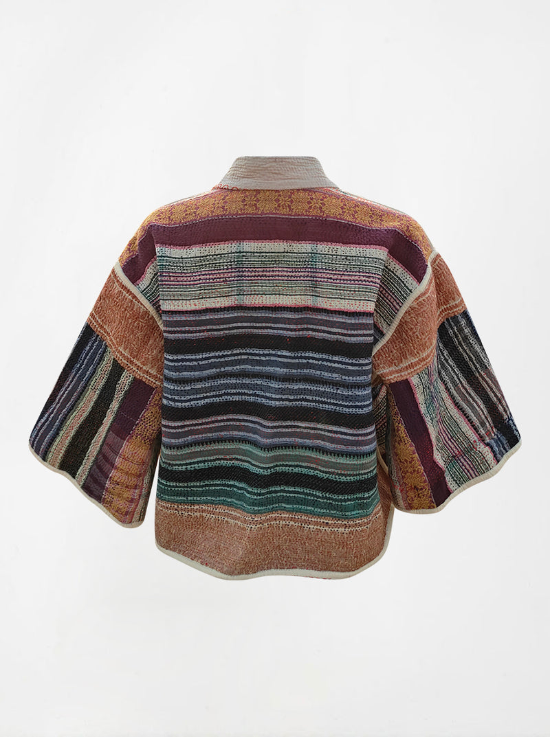 kantha vintage bolero safeda (butterfly)