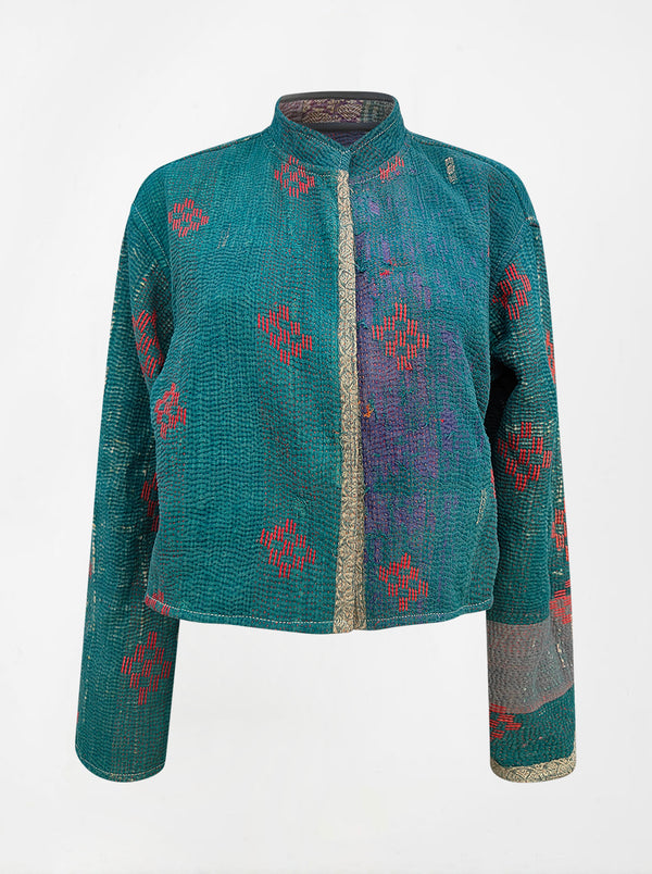 kantha vintage crop jacket lakheri (butterfly)