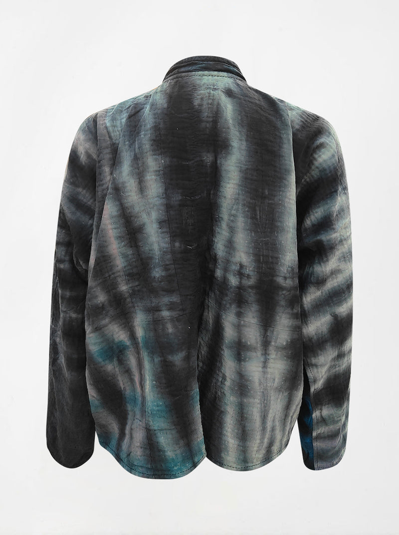 kantha vintage reversible collar vest sheeba (tie and dye)