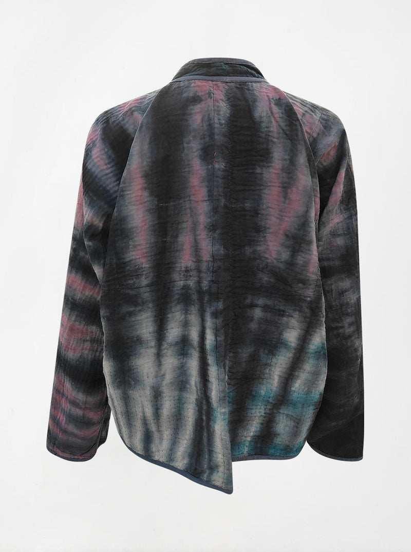 kantha vintage reversible collar vest sheeba (tie and dye)