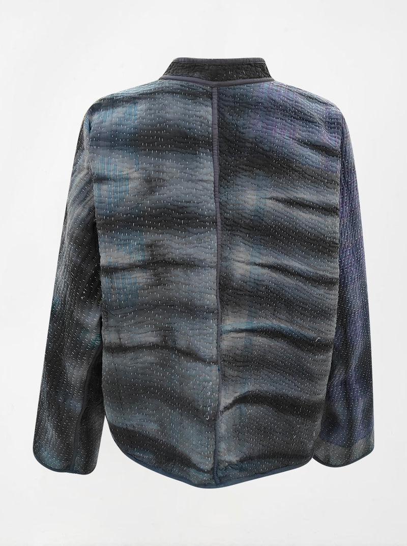 kantha vintage reversible collar vest shaurika (tie and dye)