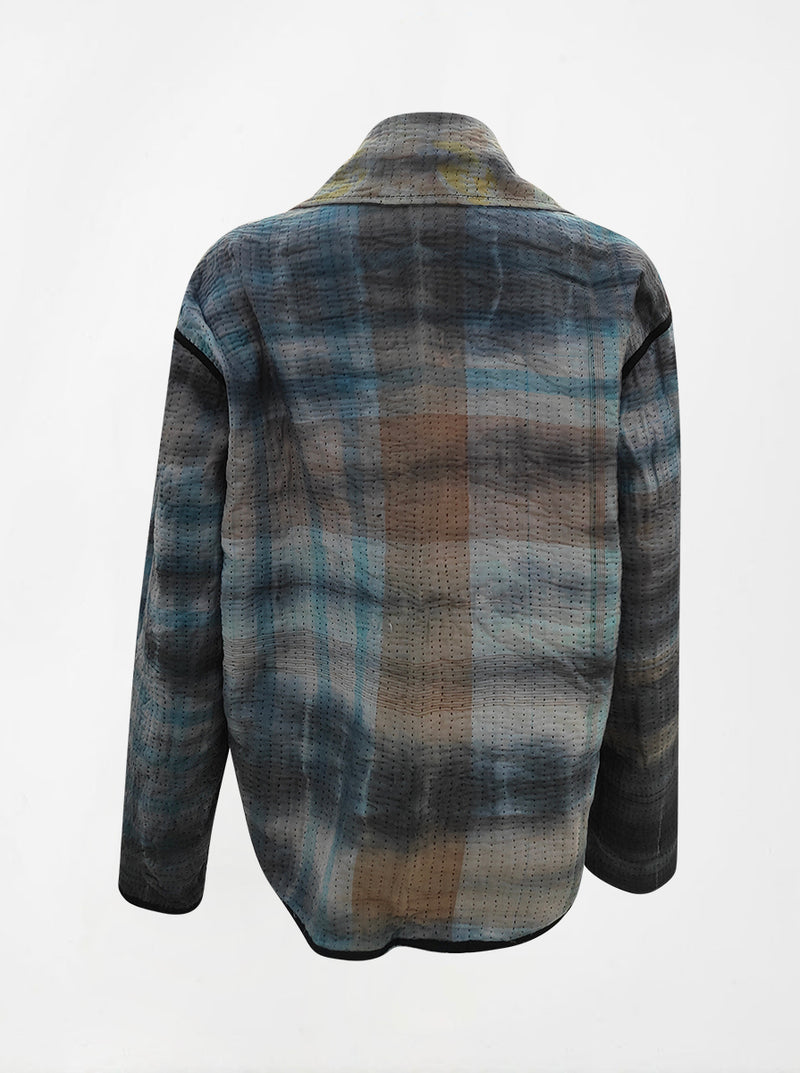 kantha vintage reversible collar jacket pallavi (tie and dye)