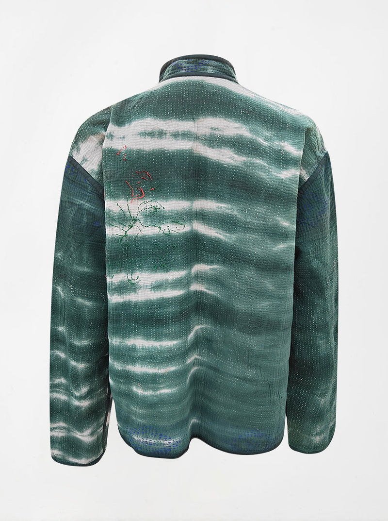 kantha vintage reversible collar vest raveesha (tie and dye)