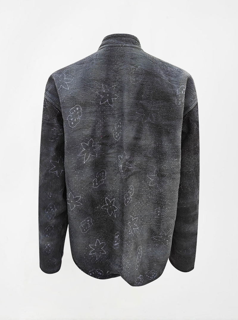 kantha vintage reversible collar vest madhuri (tie and dye)